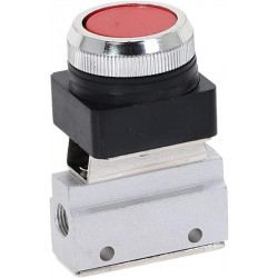 Válvula neumática PT hembra 1/8 2 posiciones MOV-03A ROJO