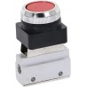 Válvula neumática PT hembra 1/8 2 posiciones MOV-03A ROJO