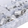 Caja de juego de 70 piezas de Tuercas de Remache de cabeza Plana de Aluminio