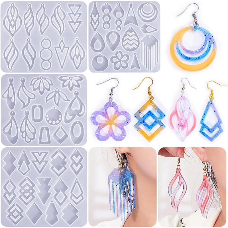 Molde de Silicona para Fabricación de Joyas/Aretes